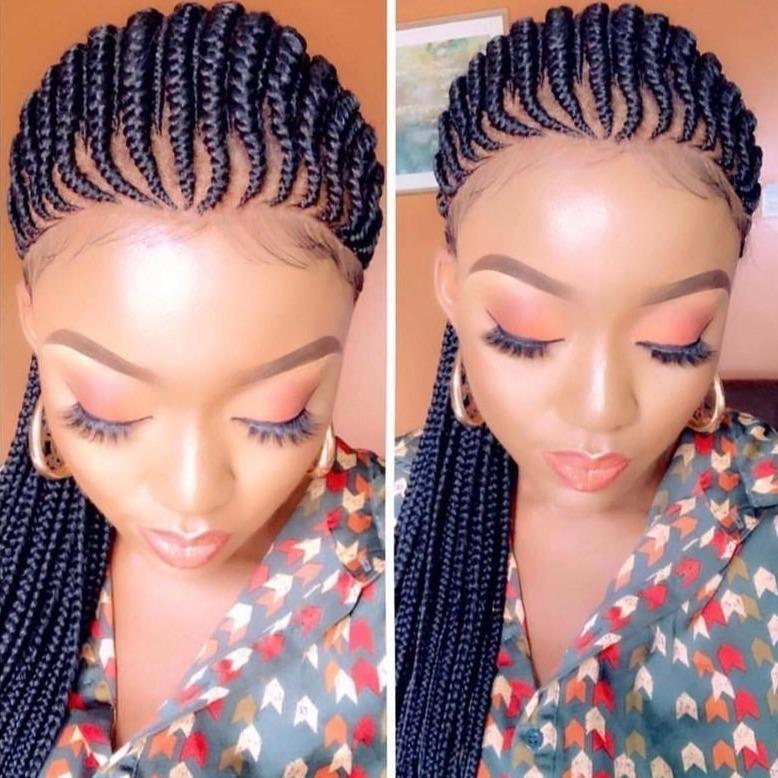 100% Hand-Braided Ghana Weaving Braided Wig