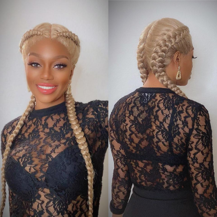 🔥 100% Hand Braided Cornrow Style Double Dutch Braid Wig 🔥