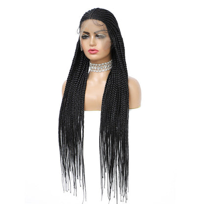 100% Hand Braided Lace Braided Wig-3