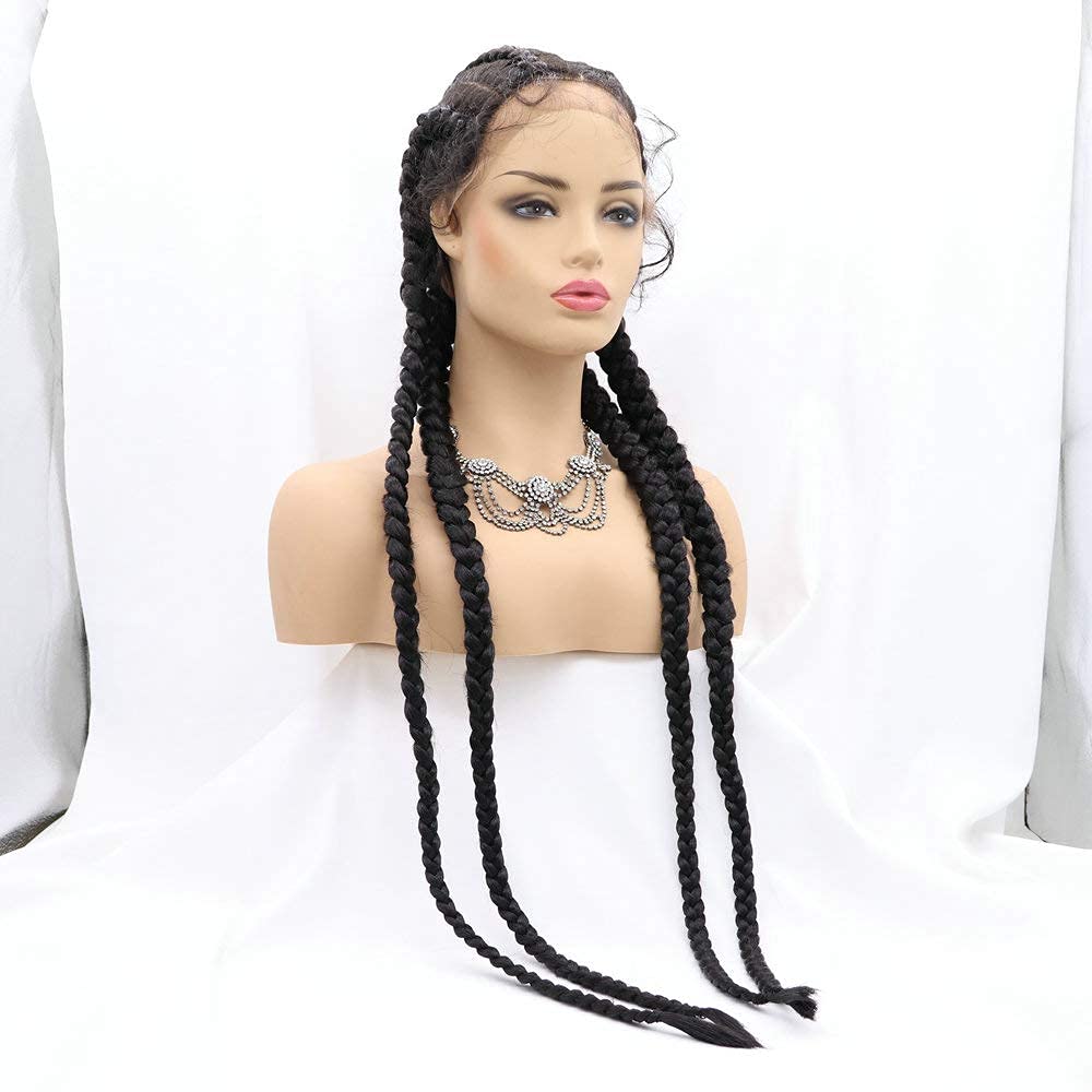 100% Hand Braided Lace Front Braided Wig-1