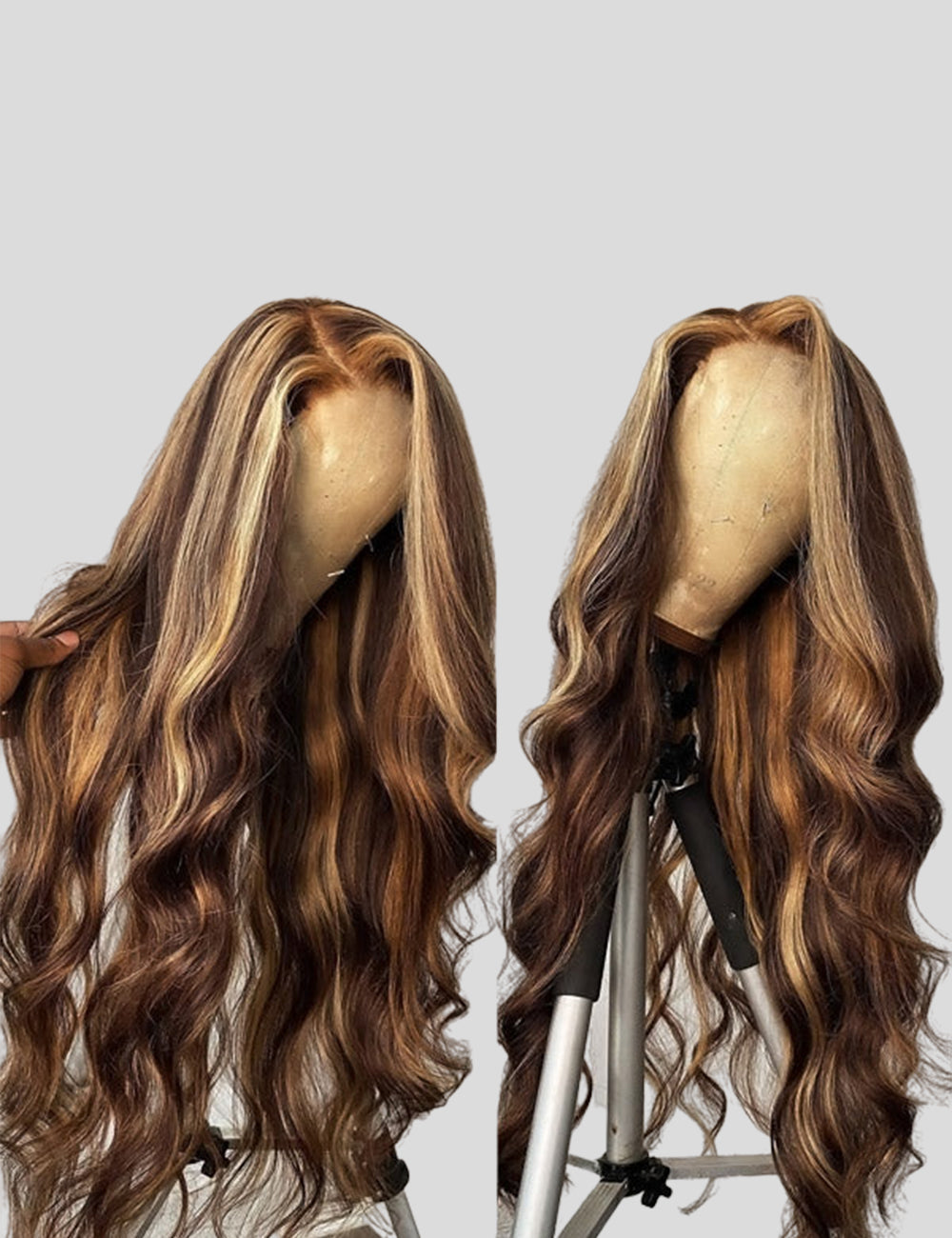 Balayage Highlight Wig 13x4 Lace Front Wig Body Wave Lace Frontal Human Hair Wigs P4/27