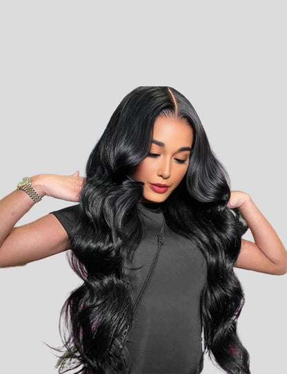 Body Wave Wig 4x4 Lace Closure Wig Malaysian HD Lace Wigs Pre Plucked Human Hair Wigs 250% Density