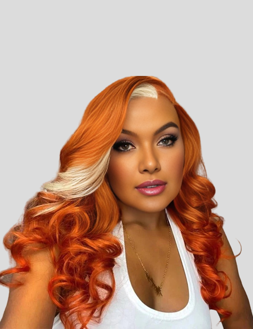 Ginger Blonde Wig 30 Inch Body Wave Human Hair Wig With Natural Hairline Lace Front Wig