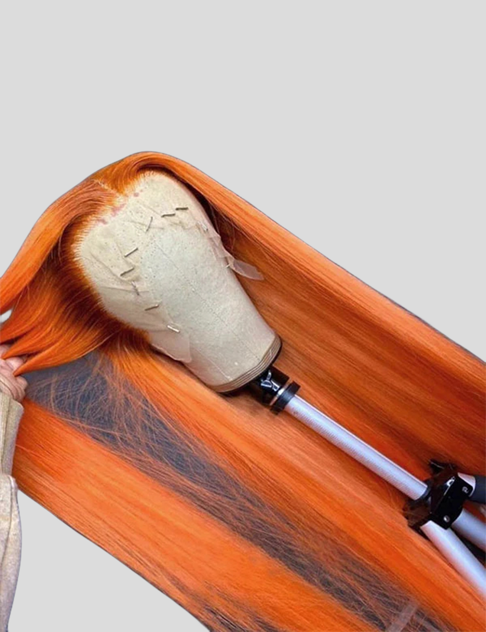 Ginger Orange Lace Front Pre Bleached Wig HD Lace Wig Colored Human Hair Wig