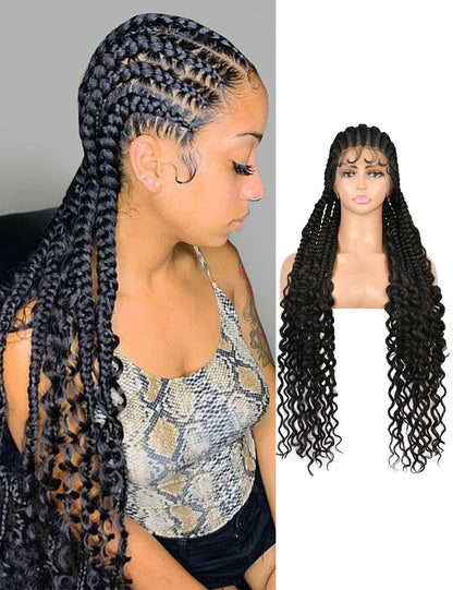 32 INCH Full Double Lace Braided Wigs