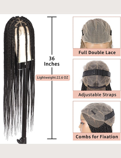 36 Inch Knotless Full Box Braided Wigs-7