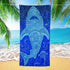 Blue Shark Drawstring Beach Towel | PRUSES