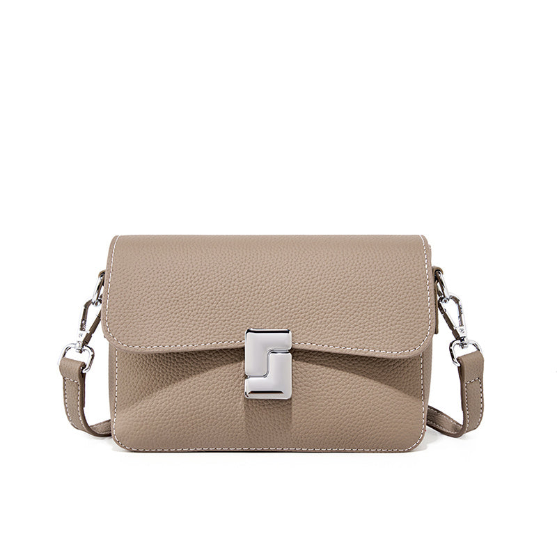 Leather Buckle Crossbody Bag Mini Handbag| PRUSES