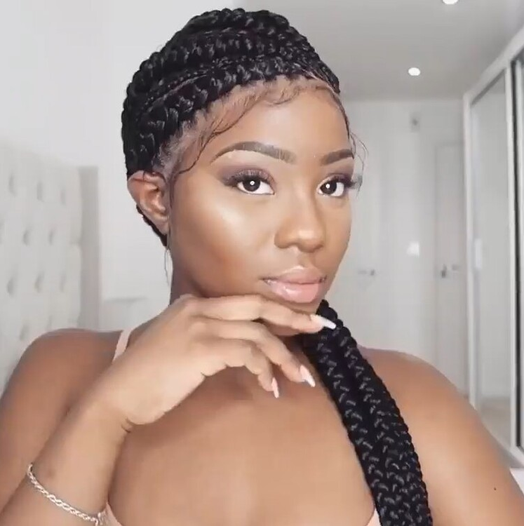 100% Hand-Braided Full Lace Box Braid Wig