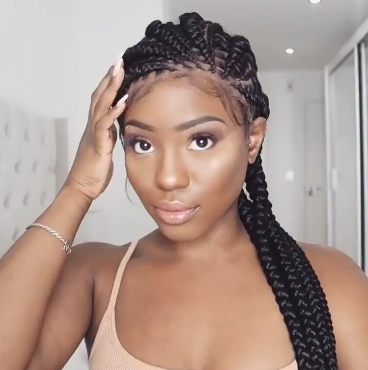 100% Hand-Braided Full Lace Box Braid Wig