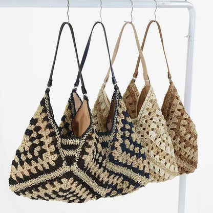 Straw bag Tote bag Knitted bag |PRUSES-1