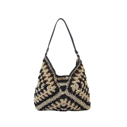 Straw bag Tote bag Knitted bag |PRUSES-7