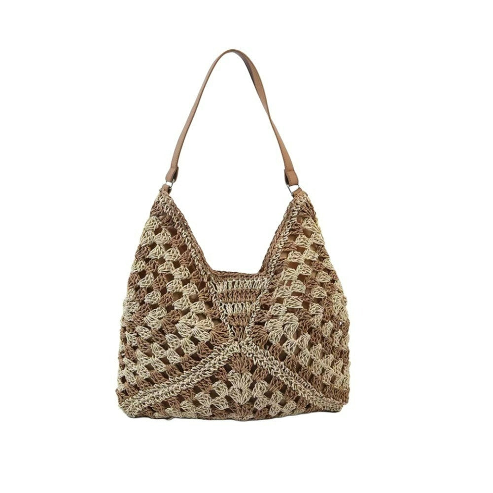 Straw bag Tote bag Knitted bag |PRUSES