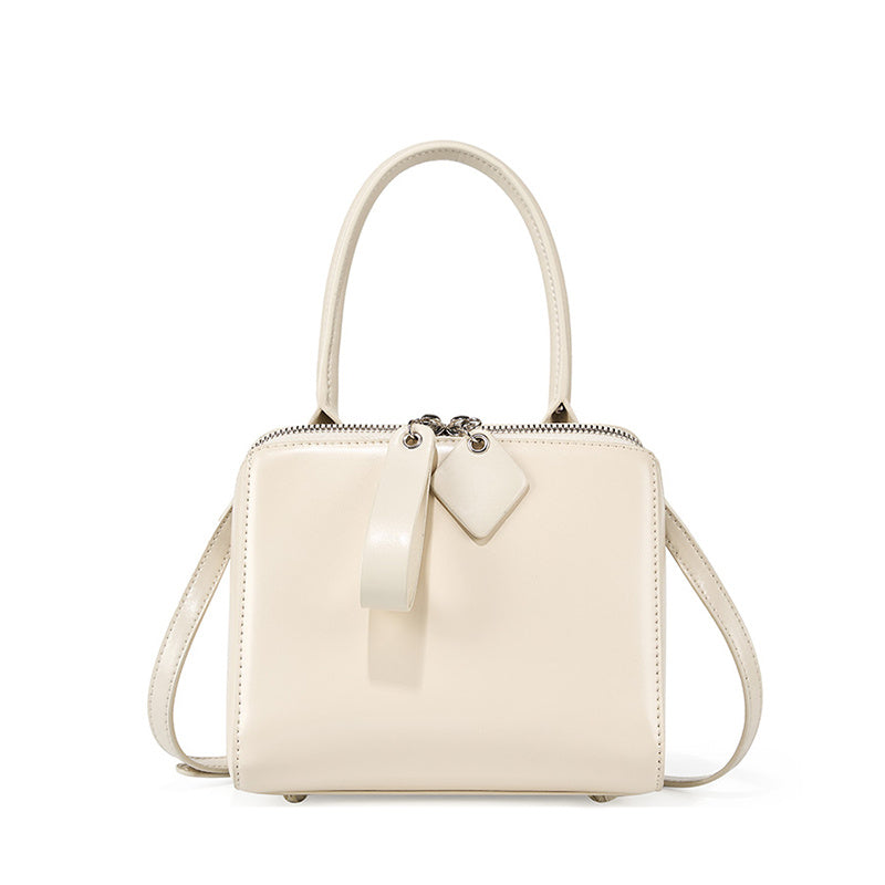 WhiteLeatherZipperSquareHandbagsMiniCrossbody_yythkg_1