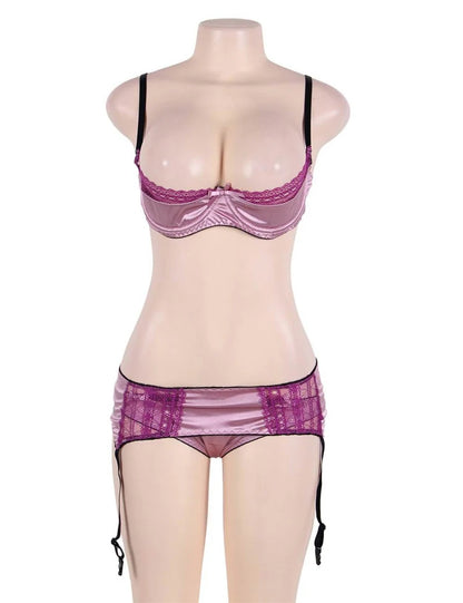 Women-Plus-Size-Satin-Lace-Patchwork-Open-Bra-Set_10