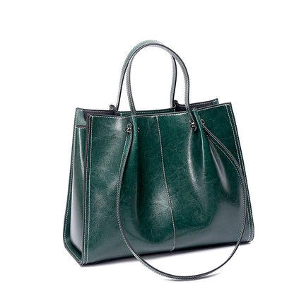 green_leather_shoulder_tote_handbags_daily_bags